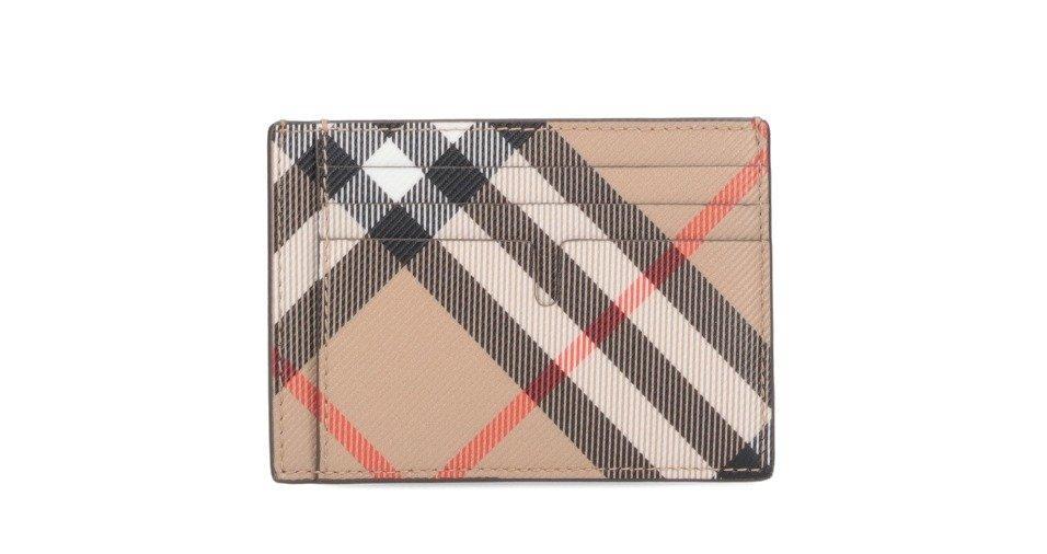 BURBERRY Nova Check Card Holder In Beige Product Image