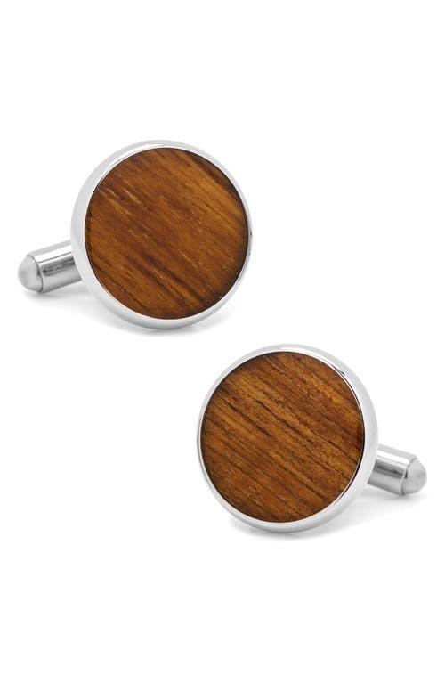 Stainless Steel Wood Cufflinks Product Image