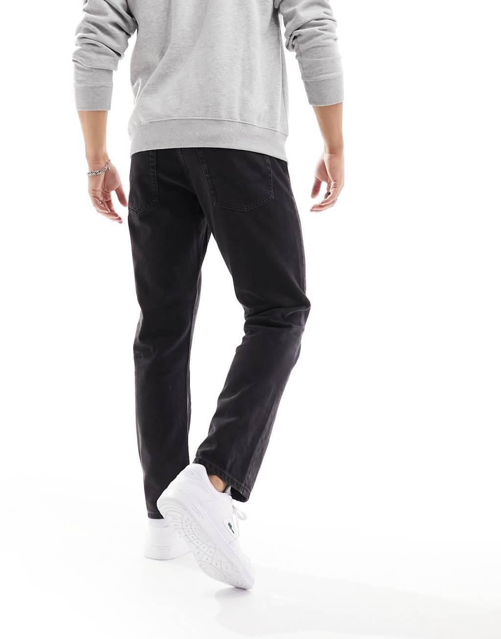 Jack & Jones Essentials Chris straight jean in washed black  Product Image