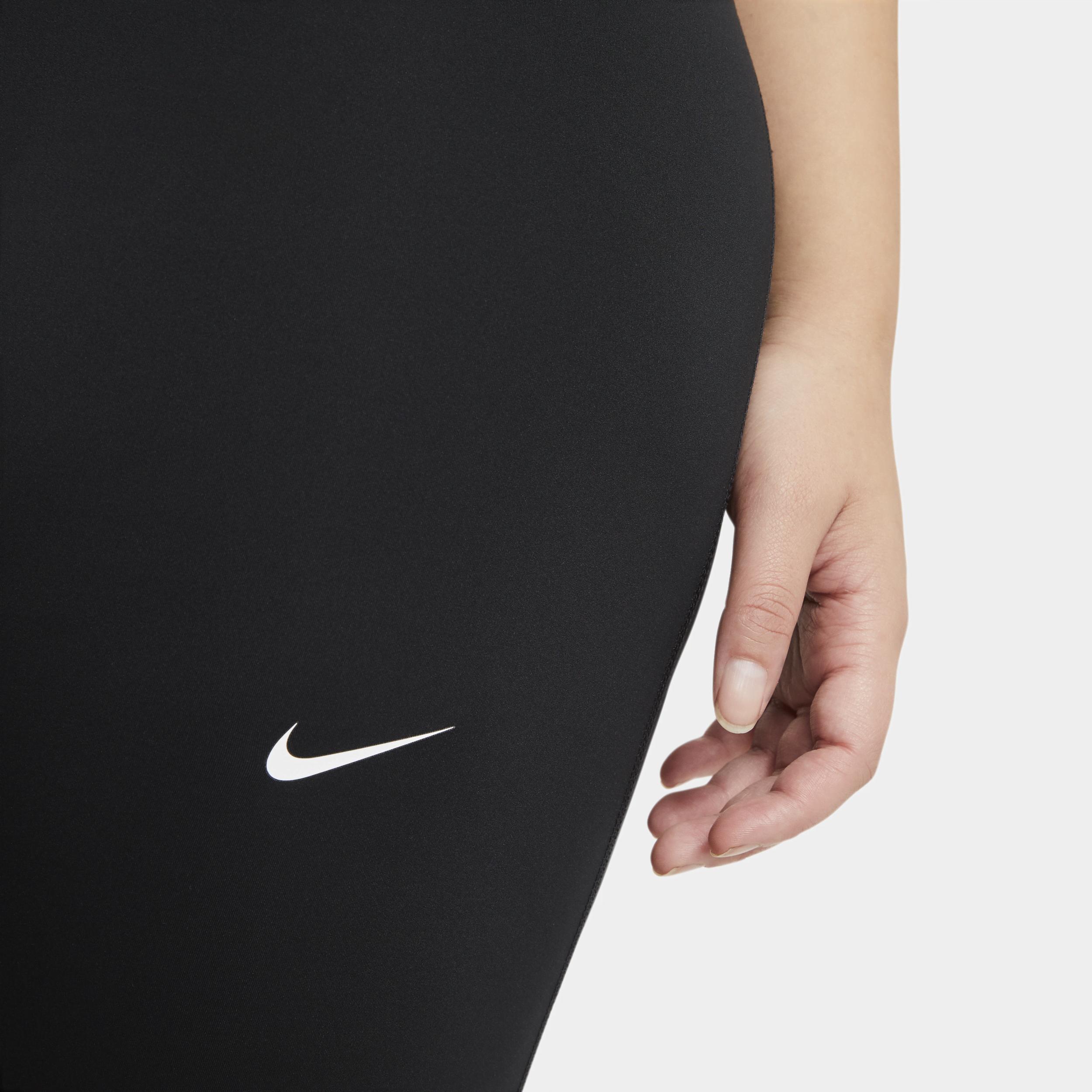 Women's Nike Pro Mid-Rise Crop Mesh-Panel Leggings Product Image