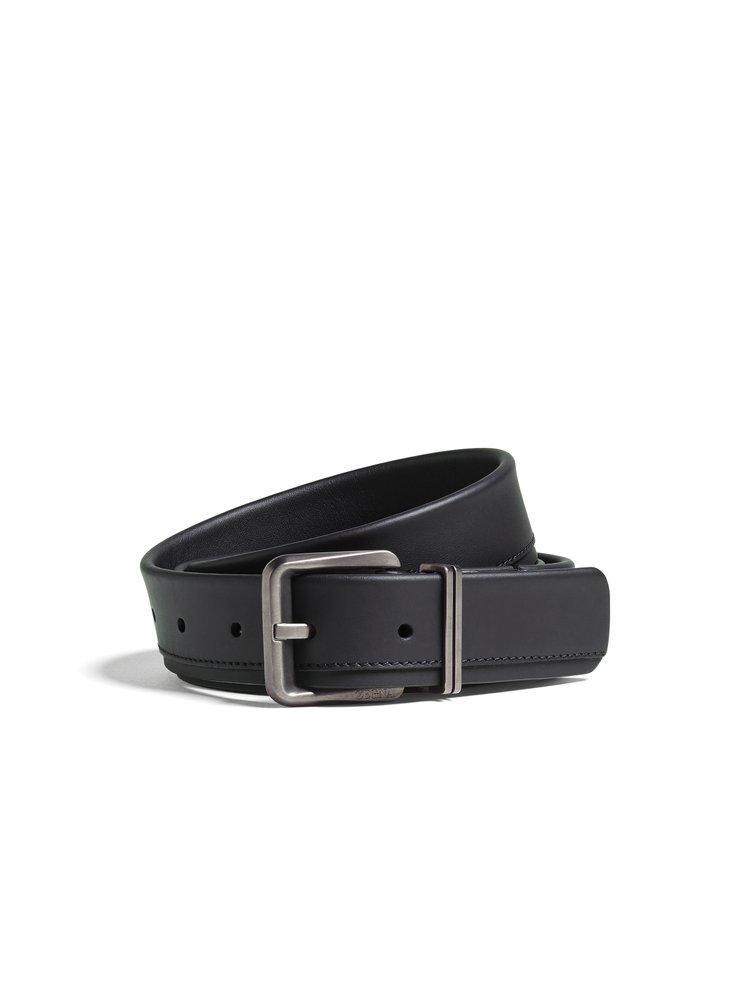 ZEGNA Black Leather Belt Product Image