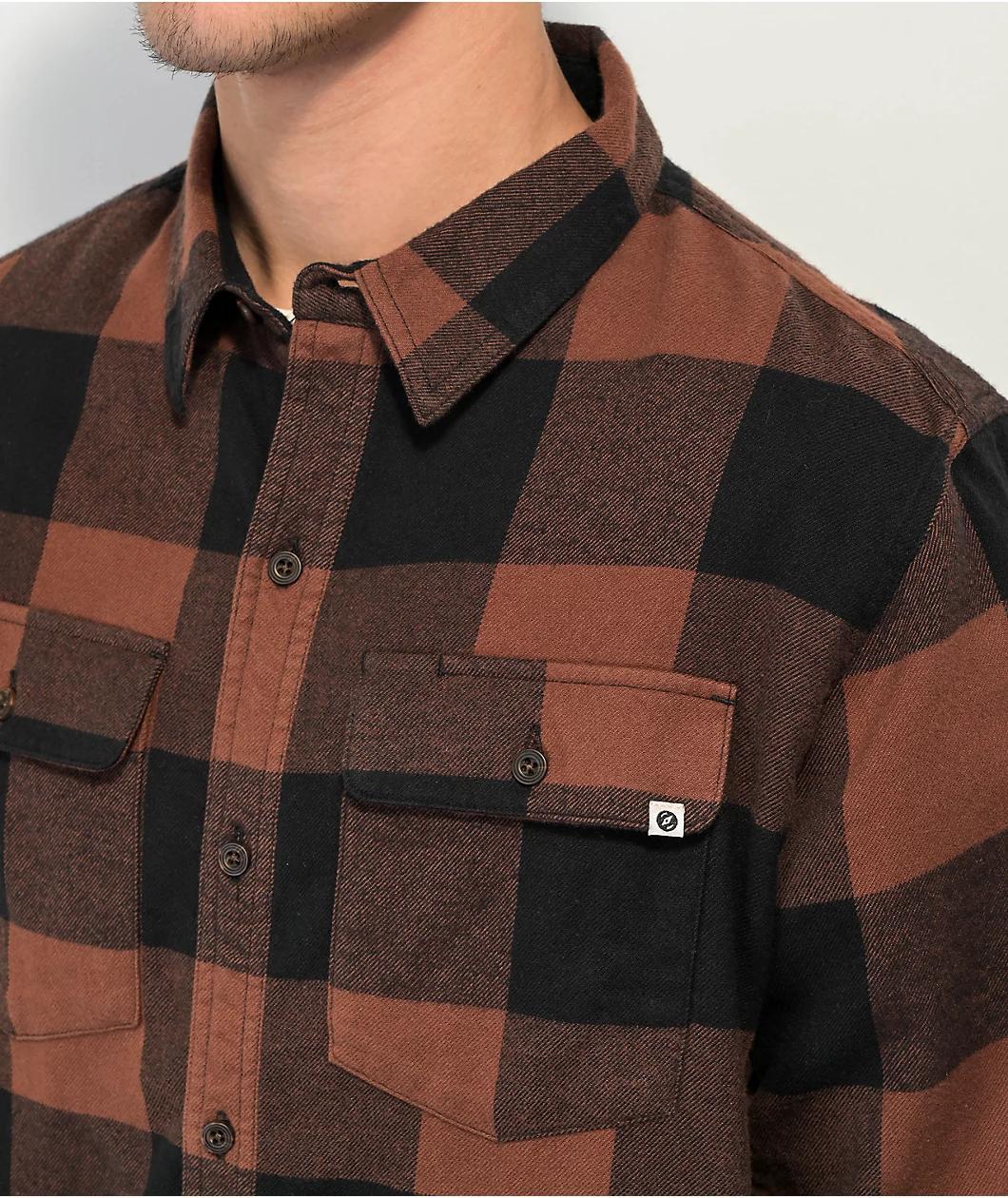 Dravus Travis Brown & Black Flannel Shirt Product Image