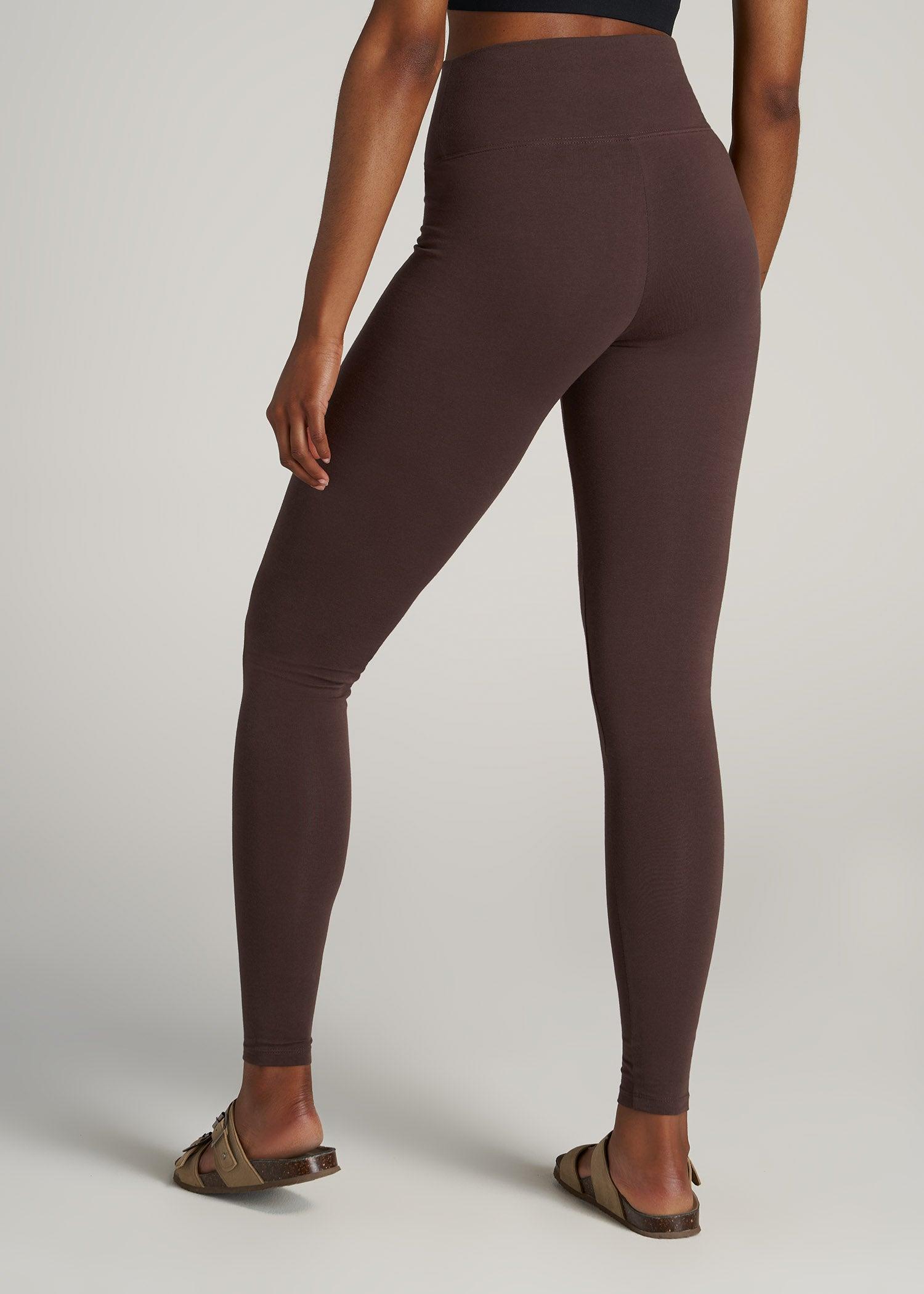 Women's Tall Cotton Leggings in Chocolate Female Product Image