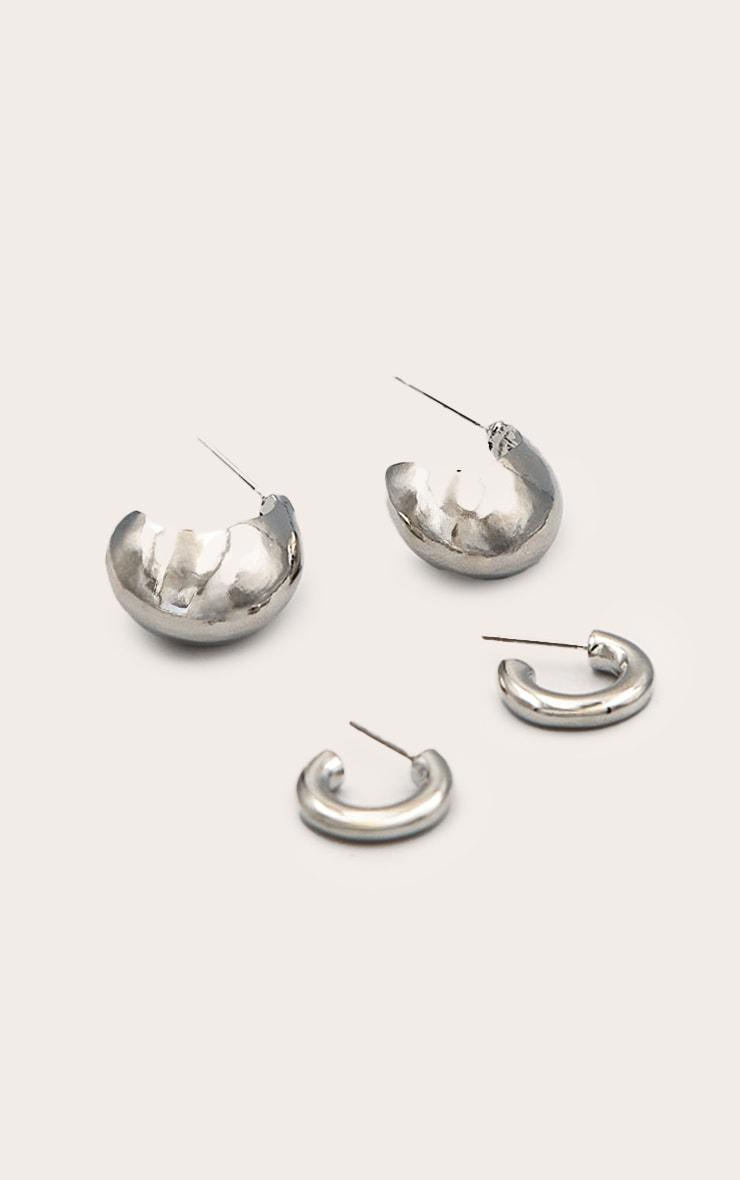 Silver Teardrop Multipack Hoop Earrings Product Image