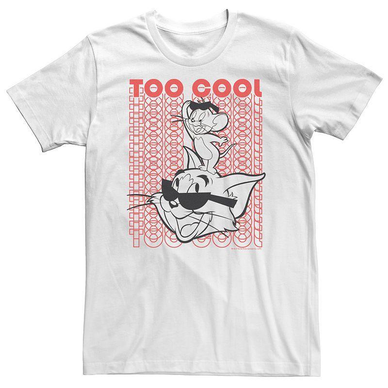 Big & Tall Tom and Jerry Too Cool Repeating Retro Tee, Mens Product Image