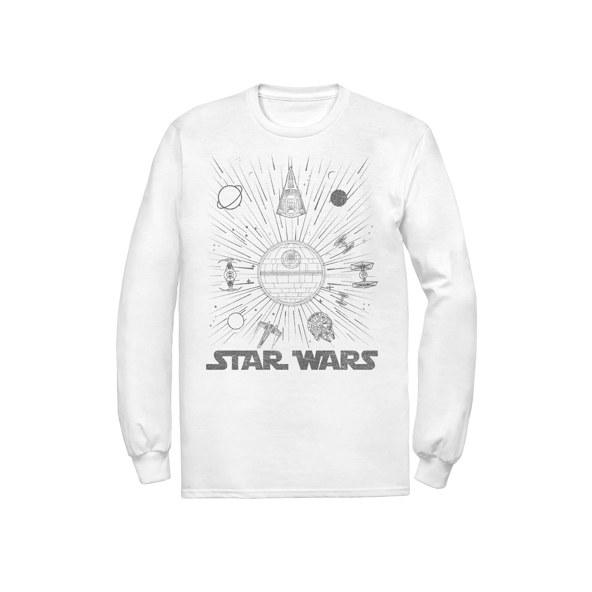 Mens Star Wars Ships And Lines Burst Tee Product Image