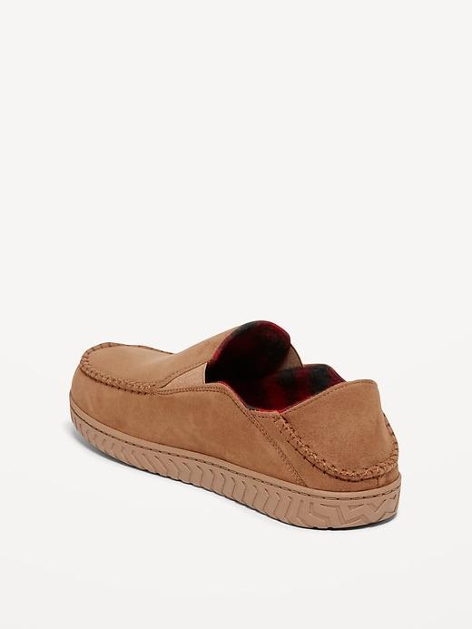 Faux-Suede Moccasin Slippers Product Image