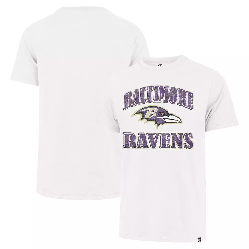 Men's '47 White Baltimore Ravens Overrun Franklin T-Shirt, Size: XL Product Image