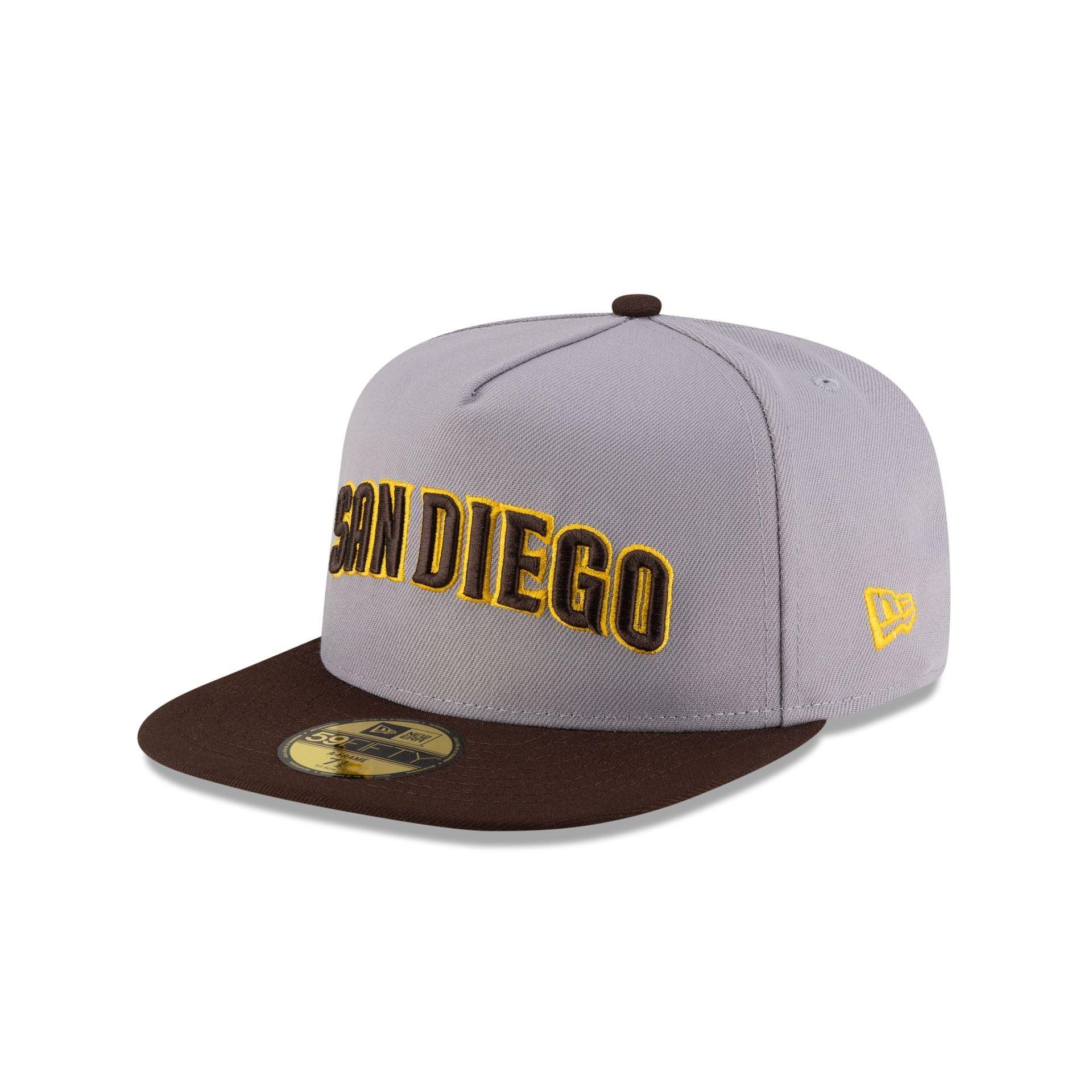 Just Caps League Sidepatch Gray San Diego Padres 59FIFTY A-Frame Fitted Hat Male Product Image