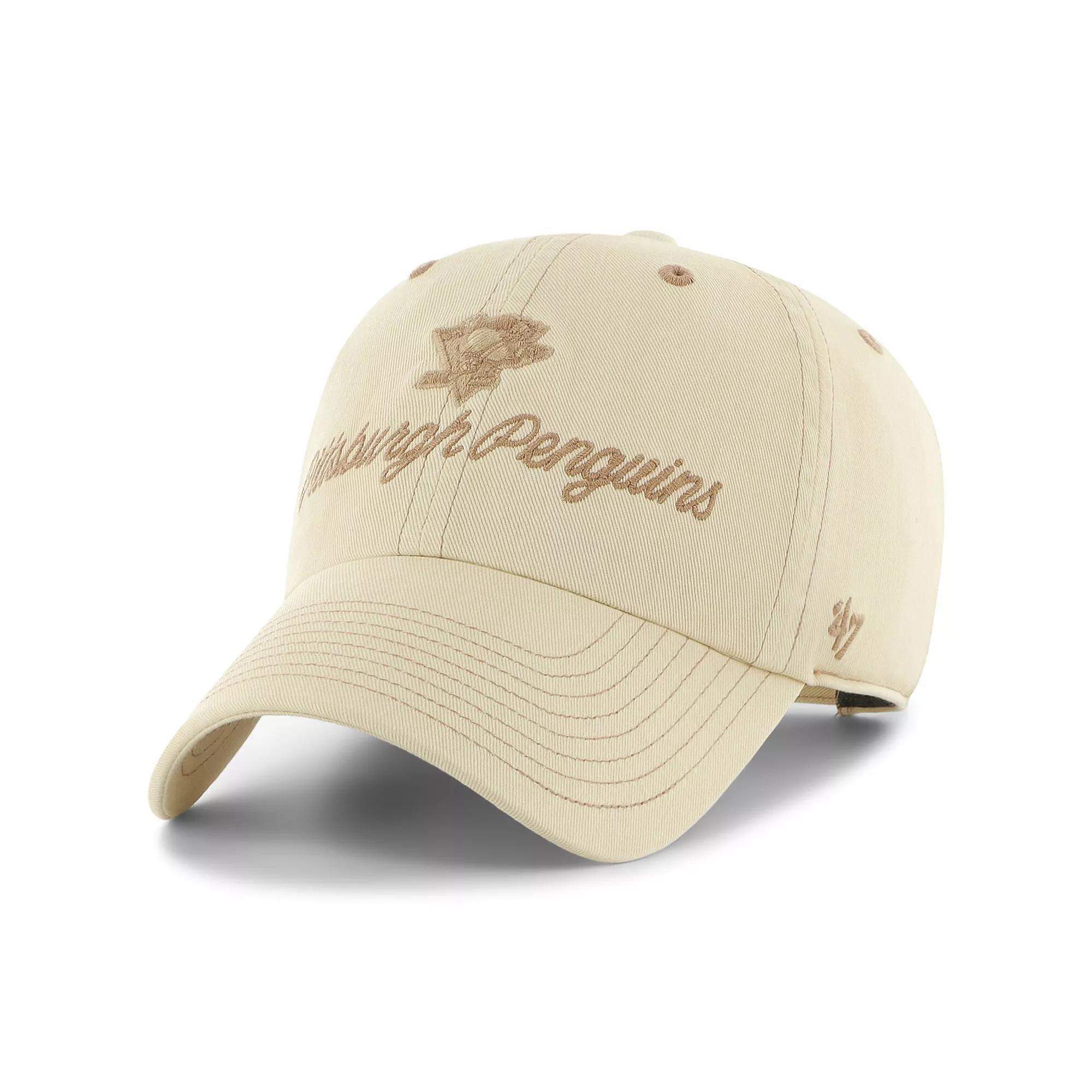 Women's '47 Cream Pittsburgh Penguins Haze Clean Up Adjustable Hat, Beige Product Image