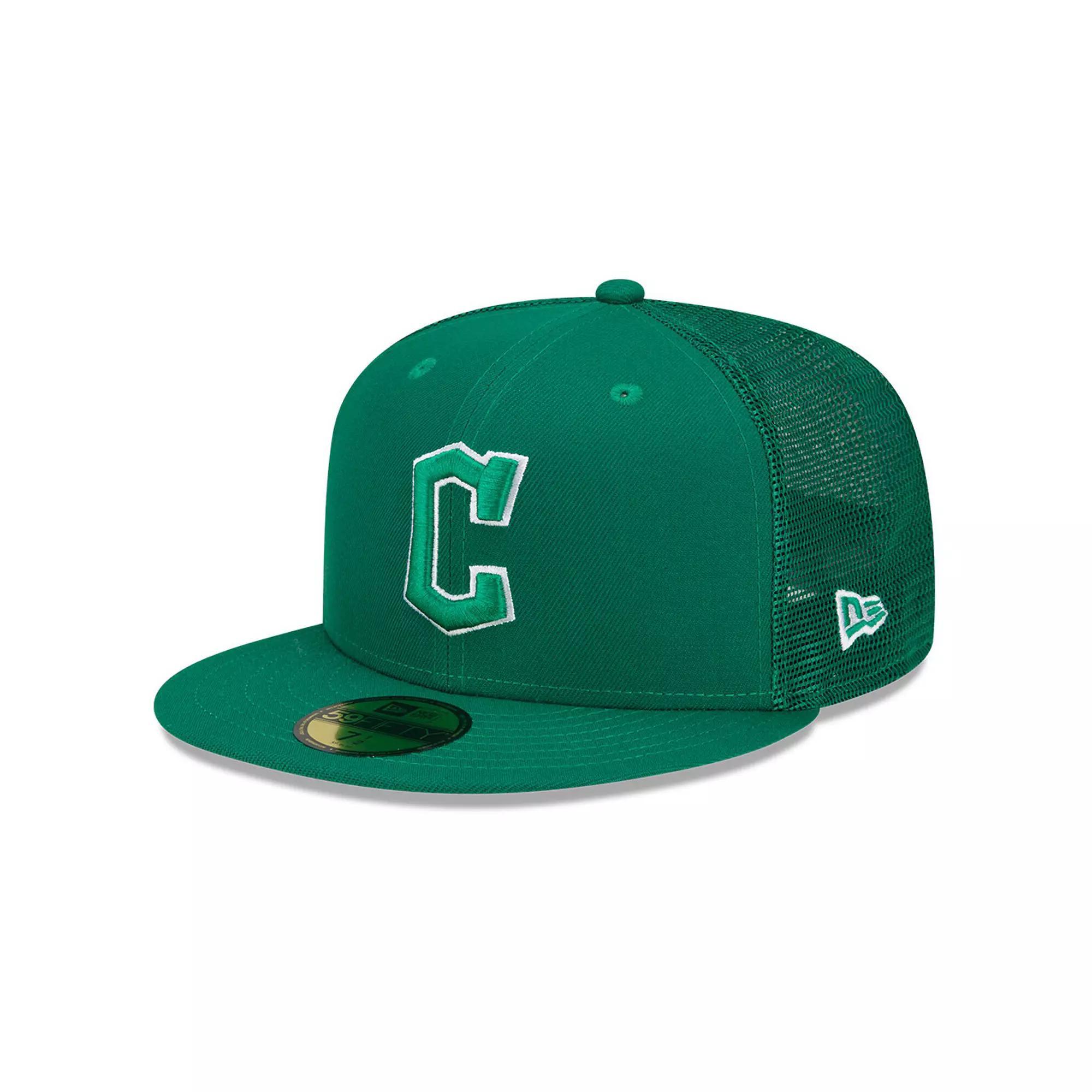 Men's New Era Green Cleveland Guardians 2022 St. Patrick's Day On-Field 59FIFTY Fitted Hat, Size: 7 1/4, Grd Green Product Image