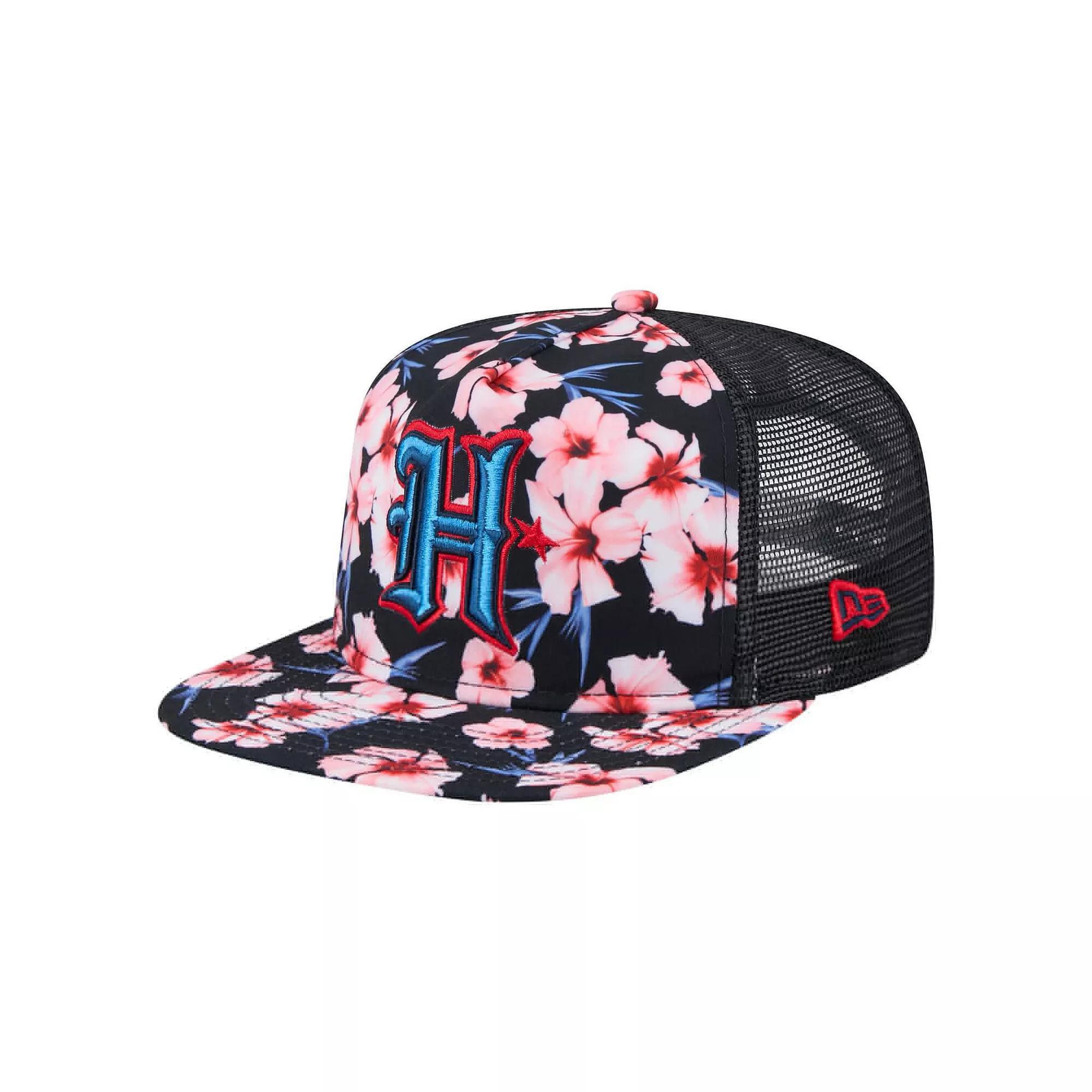 Mens New Era Houston Texans Adventure Pattern Golfer Snapback Hat, Blue Product Image