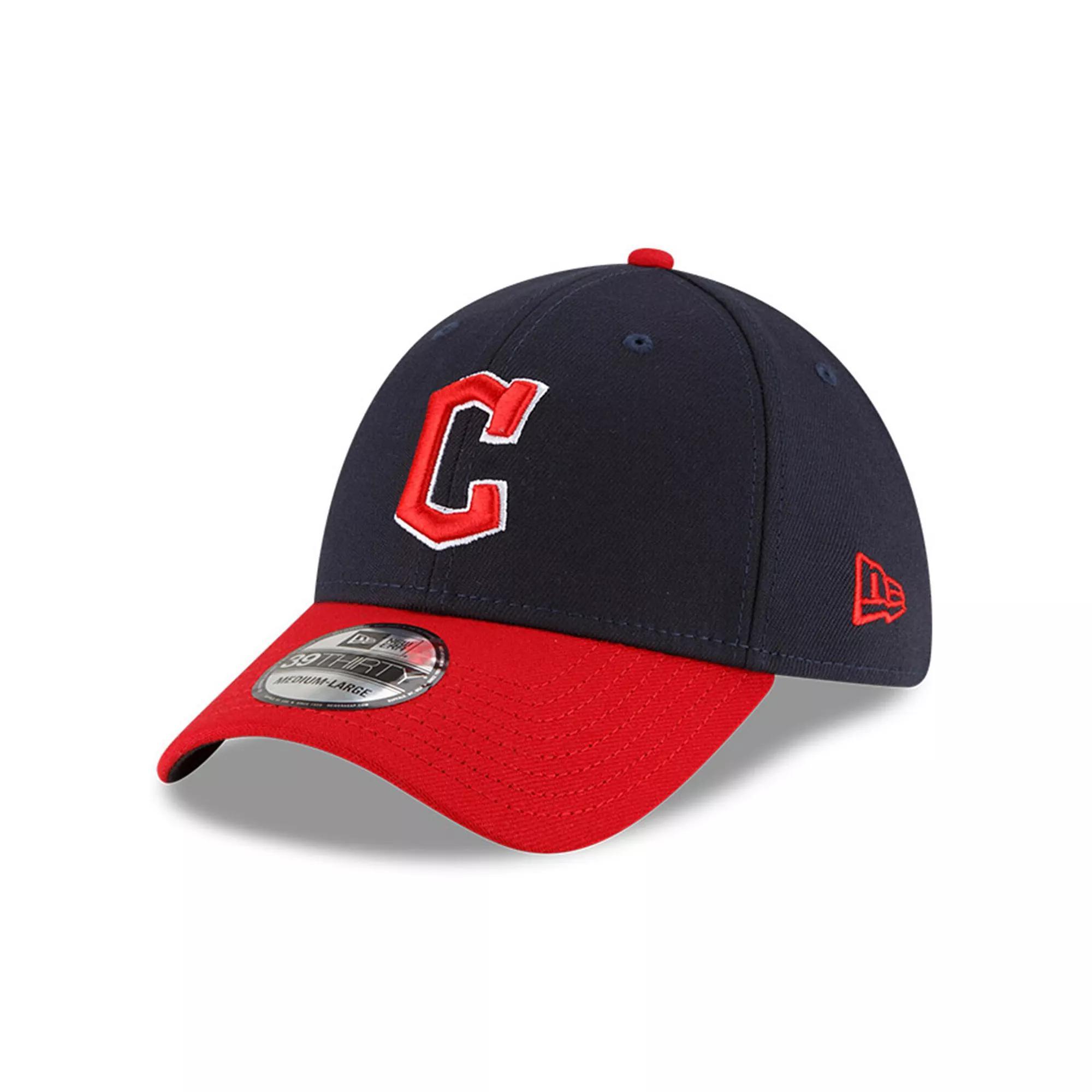 Men's New Era Navy/Red Cleveland Guardians Home Team Classic 39THIRTY Flex Hat, Size: Small/Medium, Grd Blue Product Image
