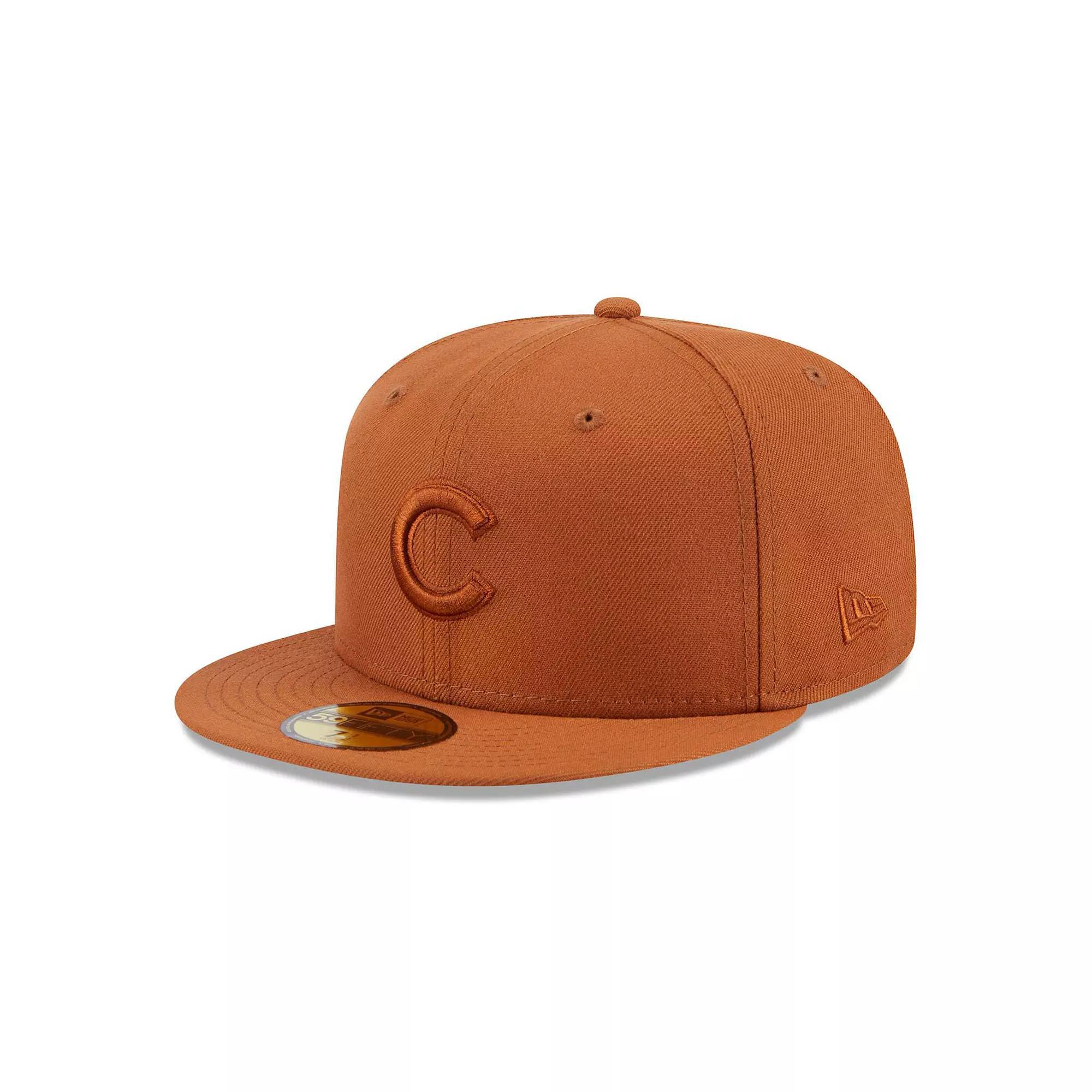 Men's New Era Brown Chicago Cubs Spring Color 59FIFTY Fitted Hat, Size: 8 Product Image