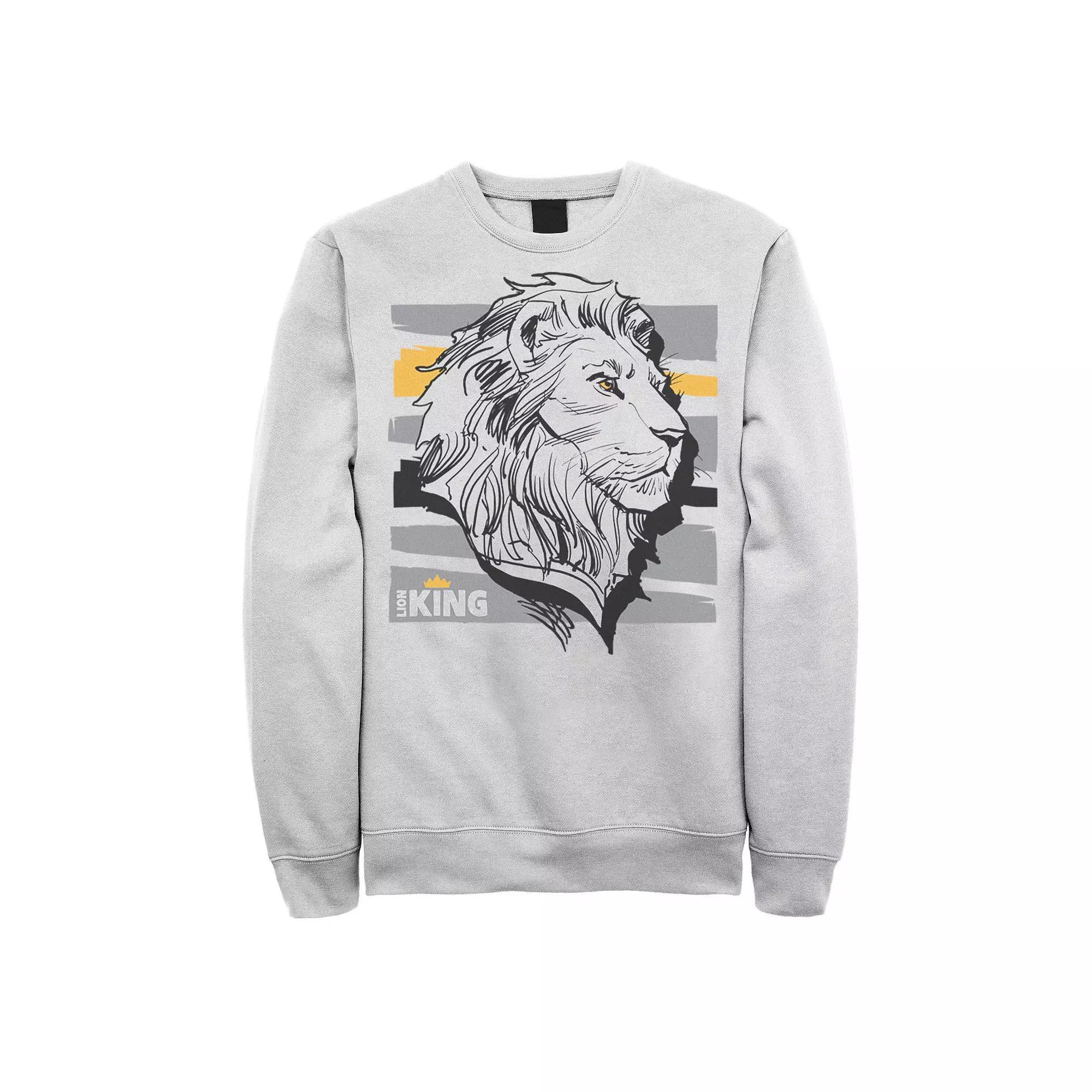 Disney's The Lion King Live Action Mufasa Sketched Portrait Men's Sweatshirt,  Product Image