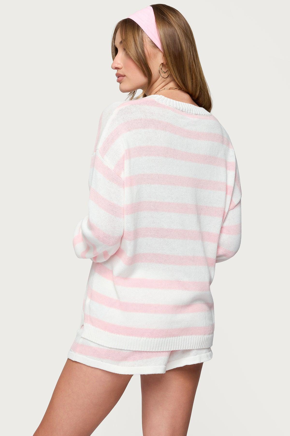 Amaris Oversized Striped Knit Sweater Product Image