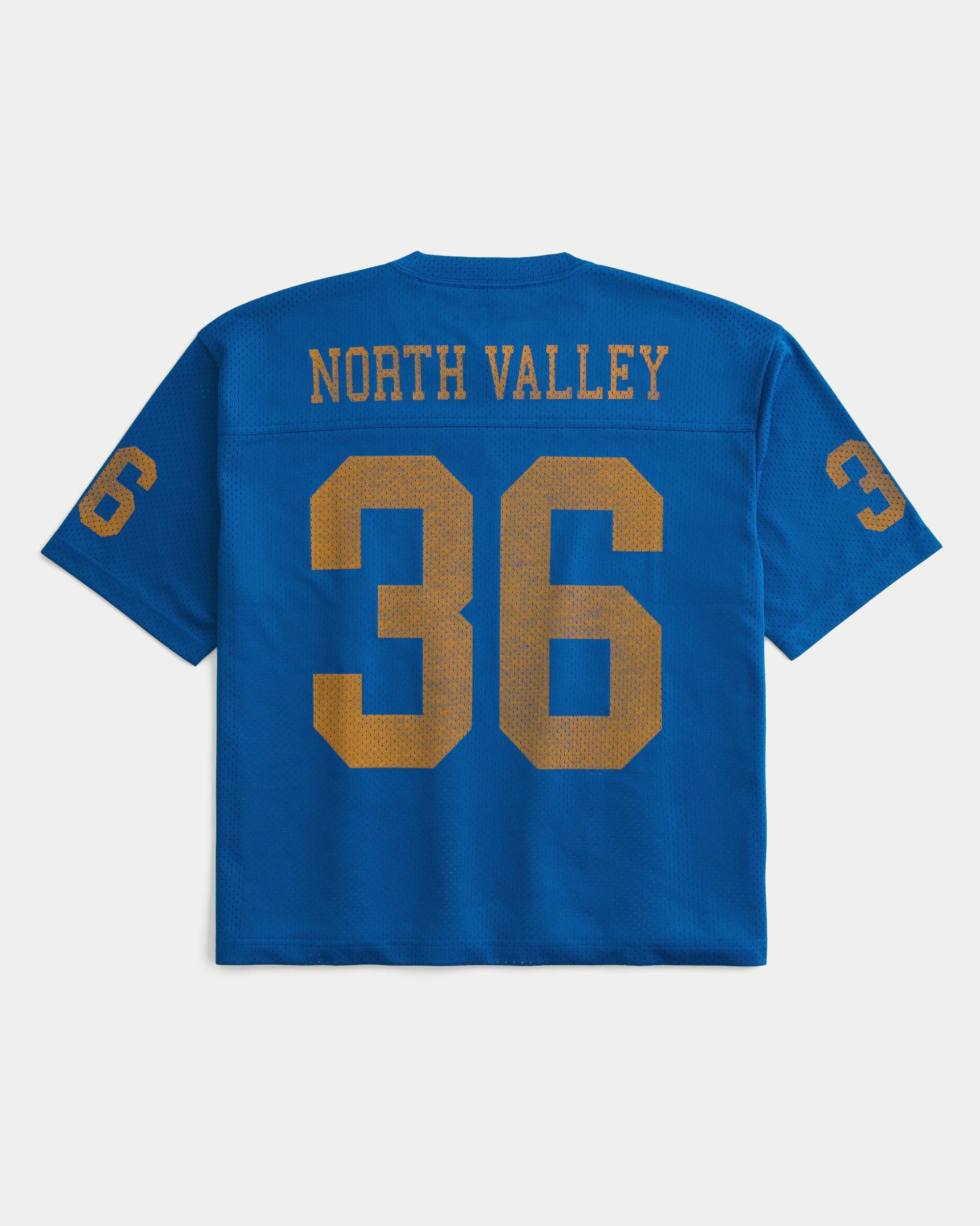 Boxy Crop Mesh Graphic Jersey Product Image