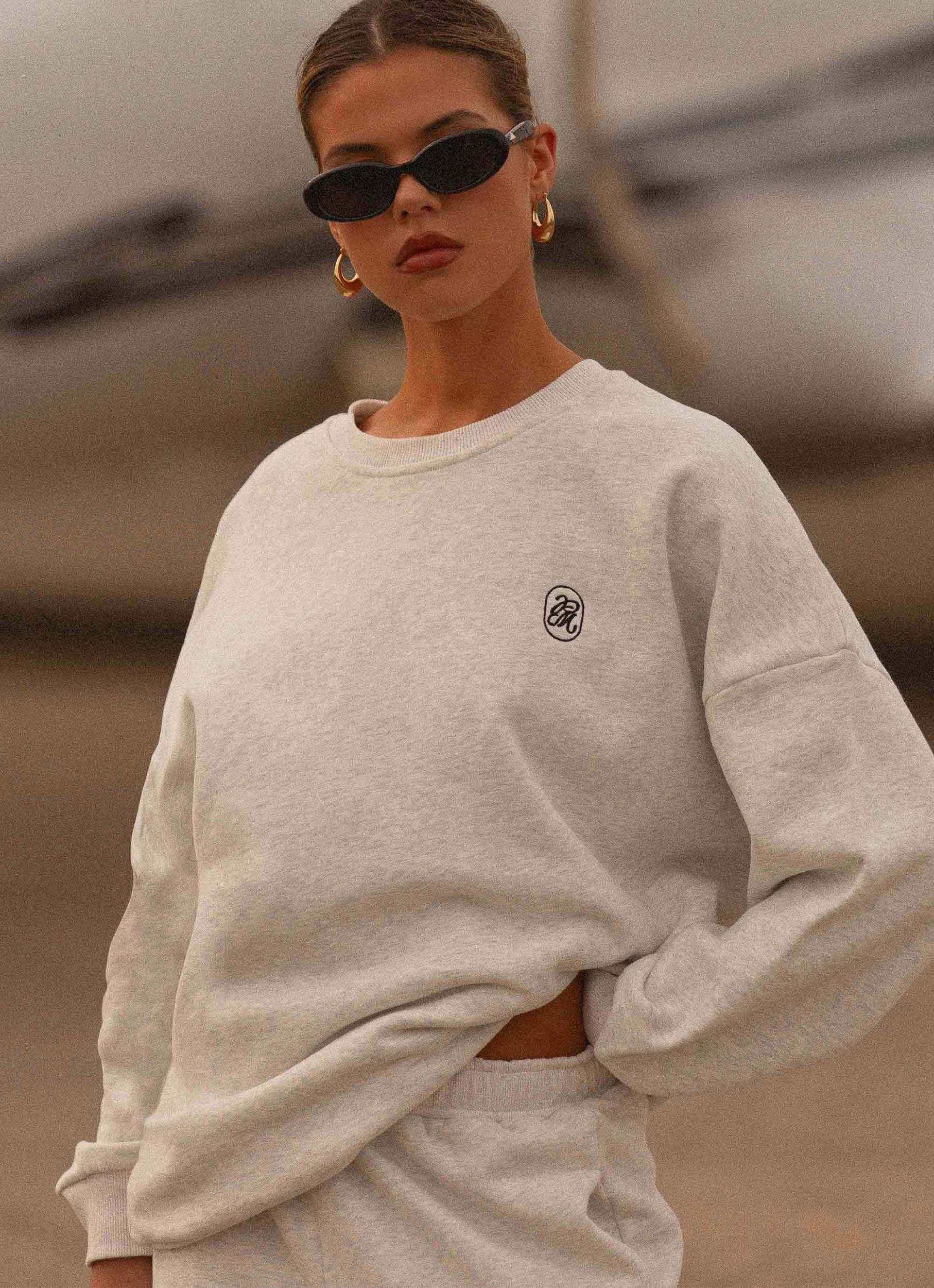 Signature Oversized Sweatshirt - Grey Product Image