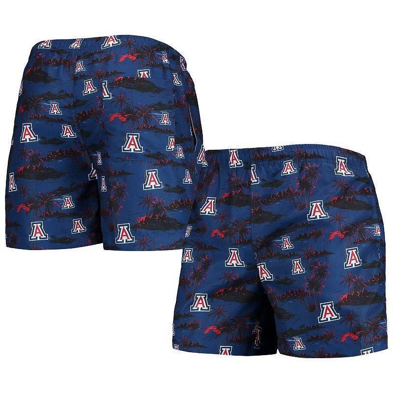 Mens FOCO Arizona Wildcats Island Palm Swim Trunks Blue Product Image