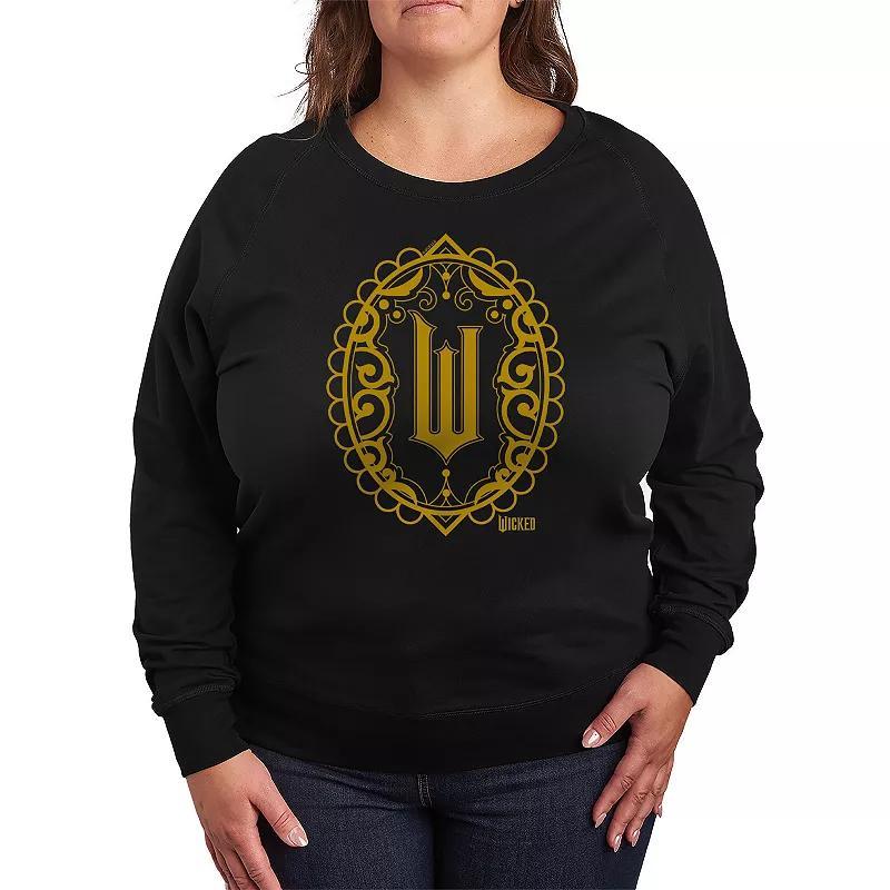 Plus Size Wicked Logo French Terry Long Sleeve Tee, Women's, Size: 3XL, Black Product Image