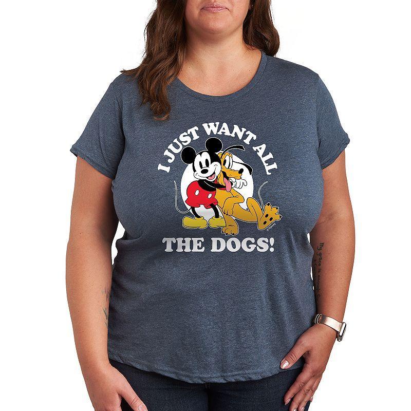 Disney's Mickey Mouse & Pluto Plus Just Want All Dogs Graphic Tee, Women's,  Product Image