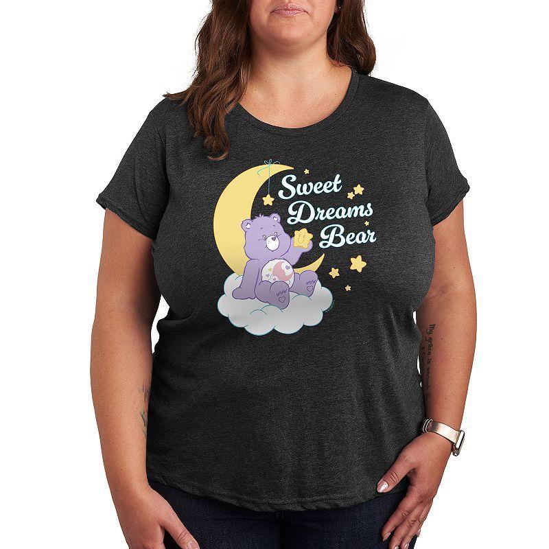 Plus Care Bears Sweet Dreams Bear Graphic Tee, Women's, Size: 1XL, Heather Grey Gray Product Image