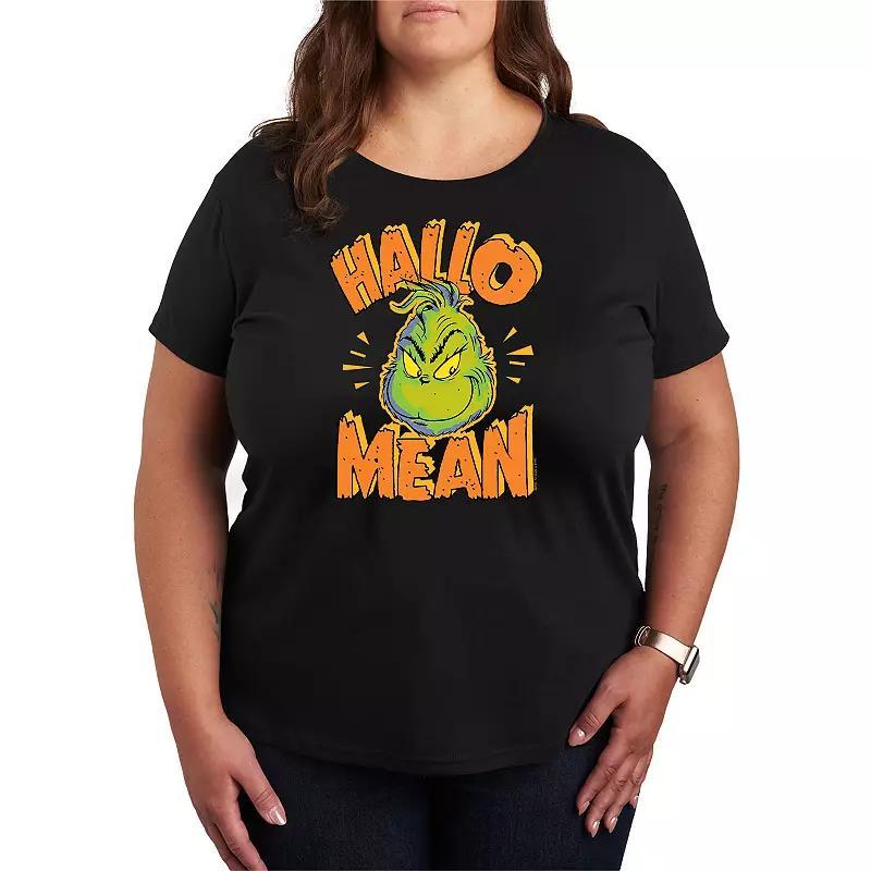 Plus Size Dr. Seuss Grinch HalloMean Graphic Tee, Womens Blue Product Image