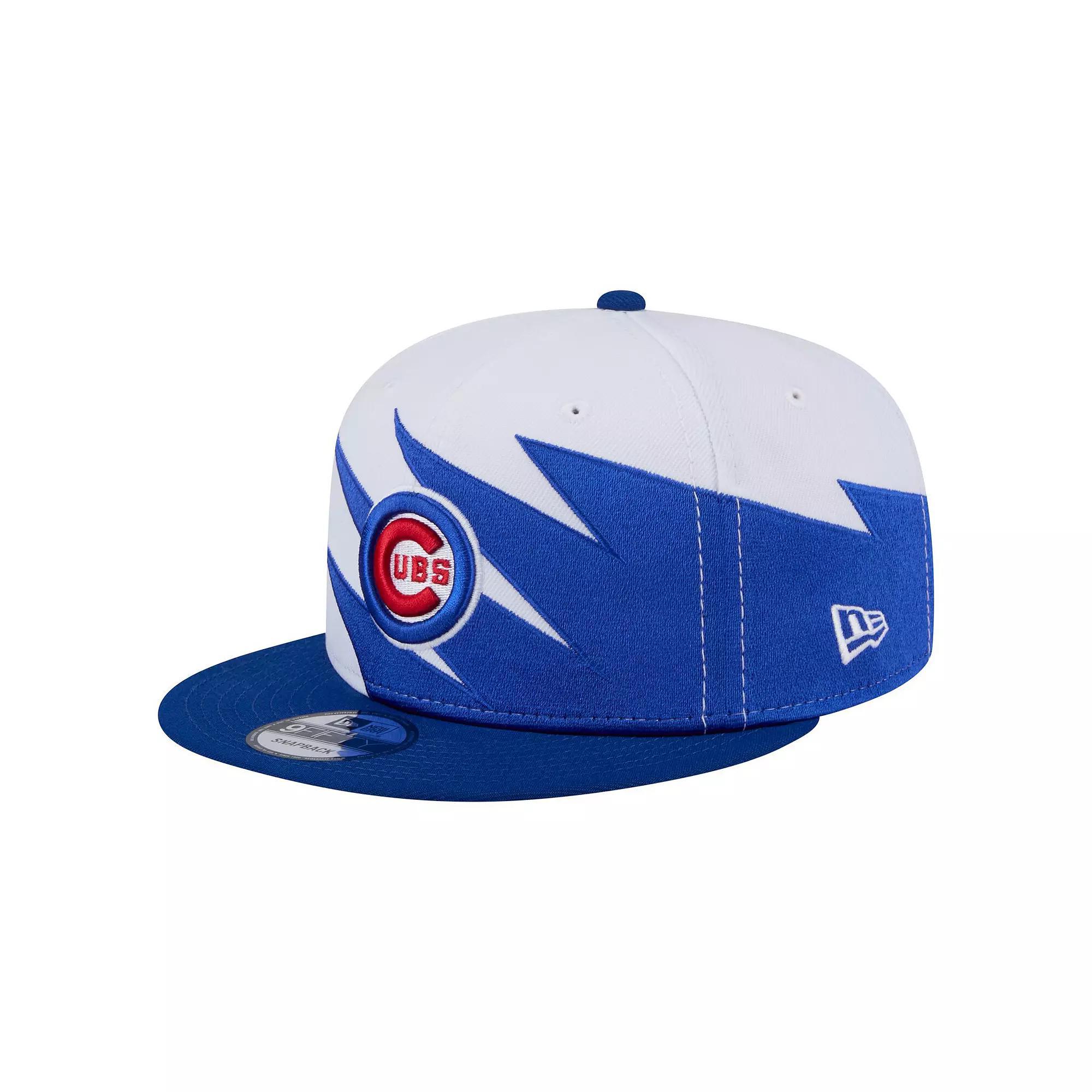 Men's New Era Royal/White Chicago Cubs Jagged 9FIFTY Snapback Hat, Blue Product Image