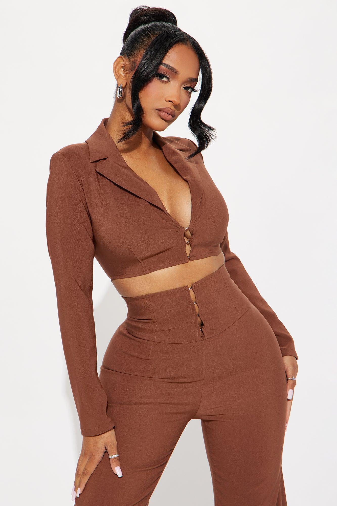 Busy Taking Calls Jumpsuit - Chocolate Product Image