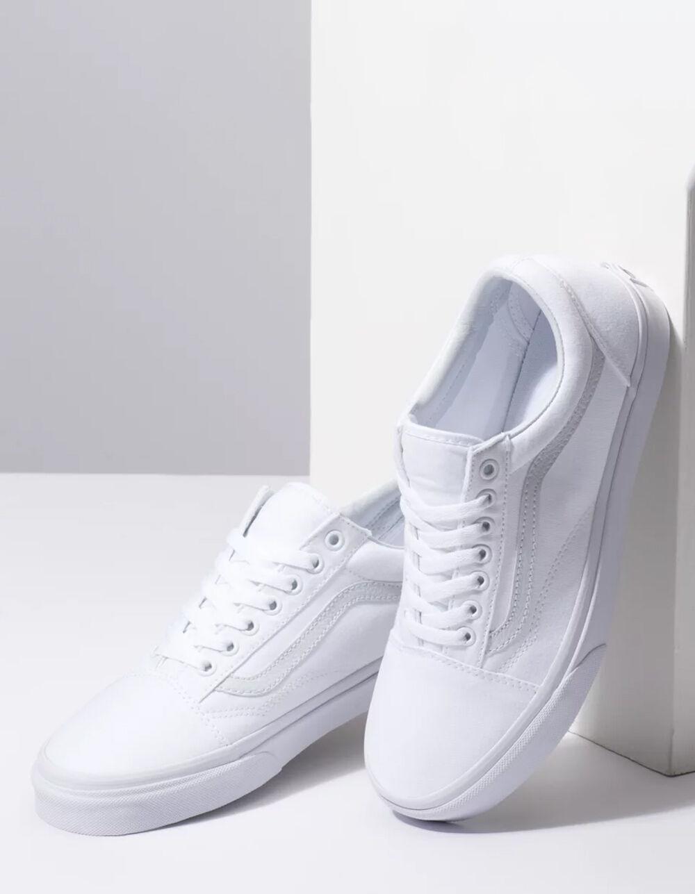 VANS Canvas Old Skool True White Shoes - WHITE Product Image