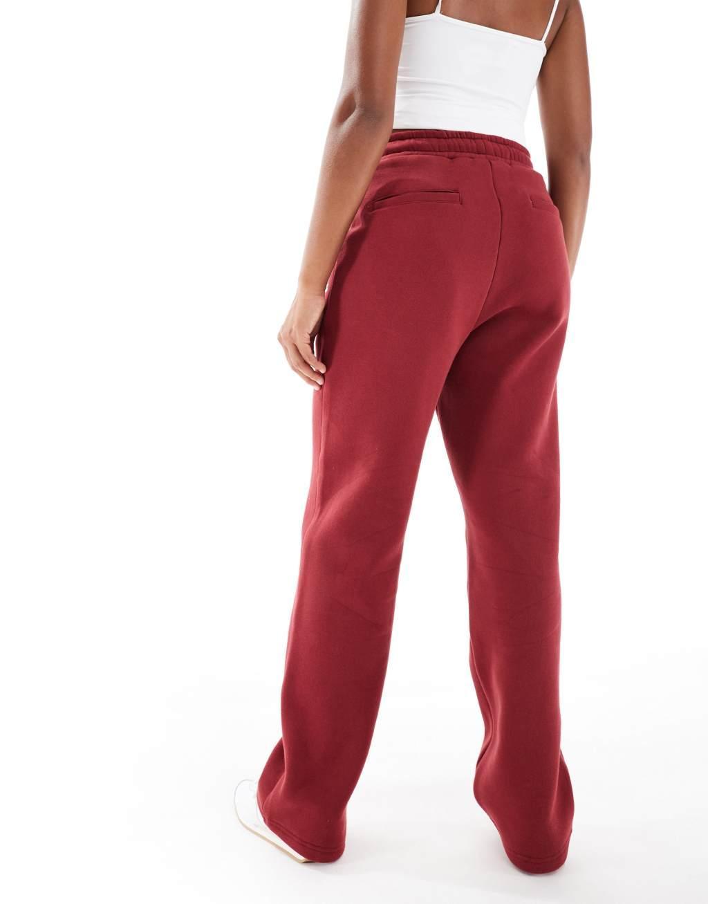 Sixth June motif sweatpants in burgundy - part of a set Product Image