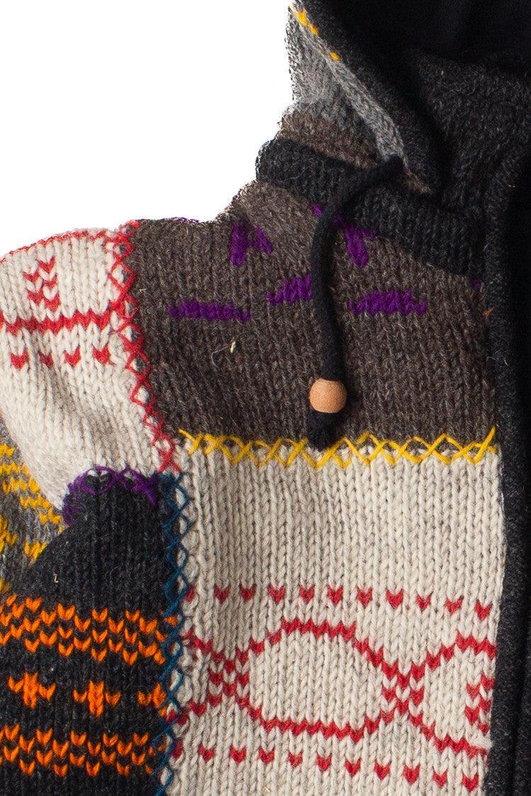 Heavy Wool Patchwork Jacket Product Image