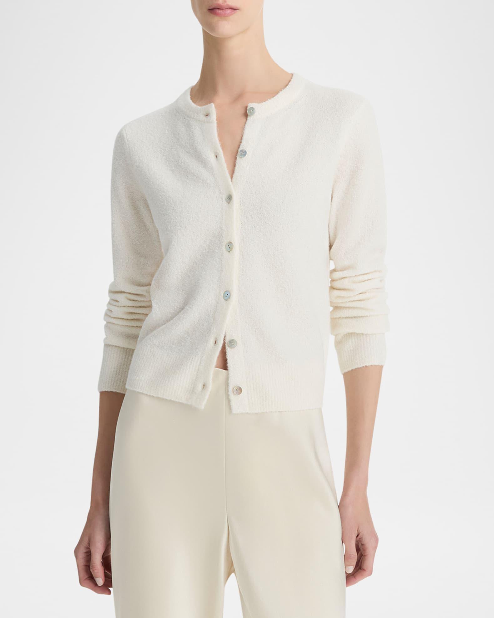 Crewneck Bouclé Cardigan  Product Image