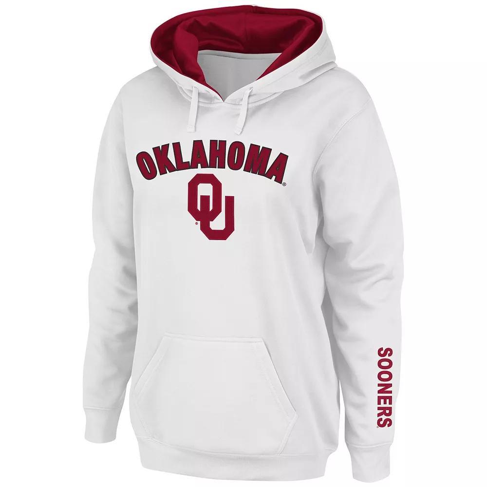 Women's White Oklahoma Sooners Arch & Logo 1 Pullover Hoodie,  Product Image