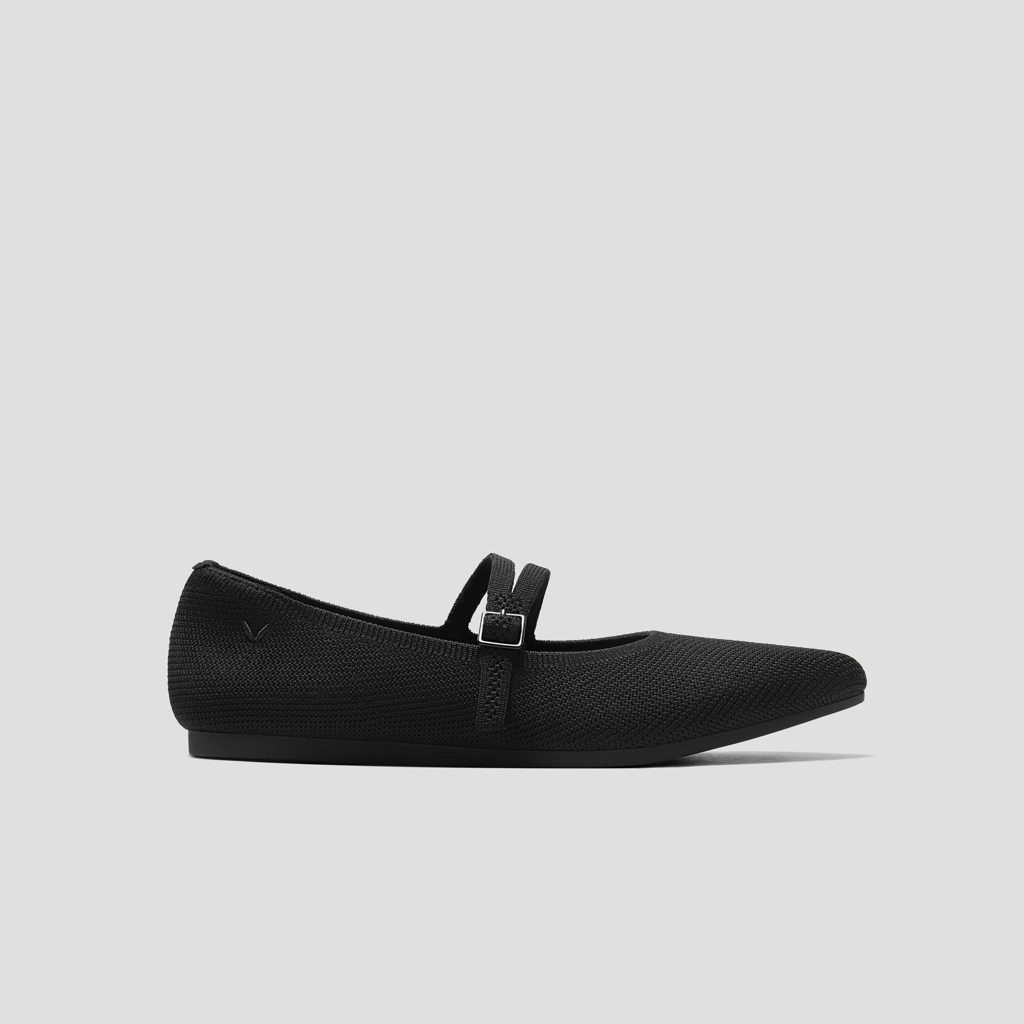 Pointed-Toe V-Strap Mary-Jane Flats (Aria Mary-Jane) Product Image