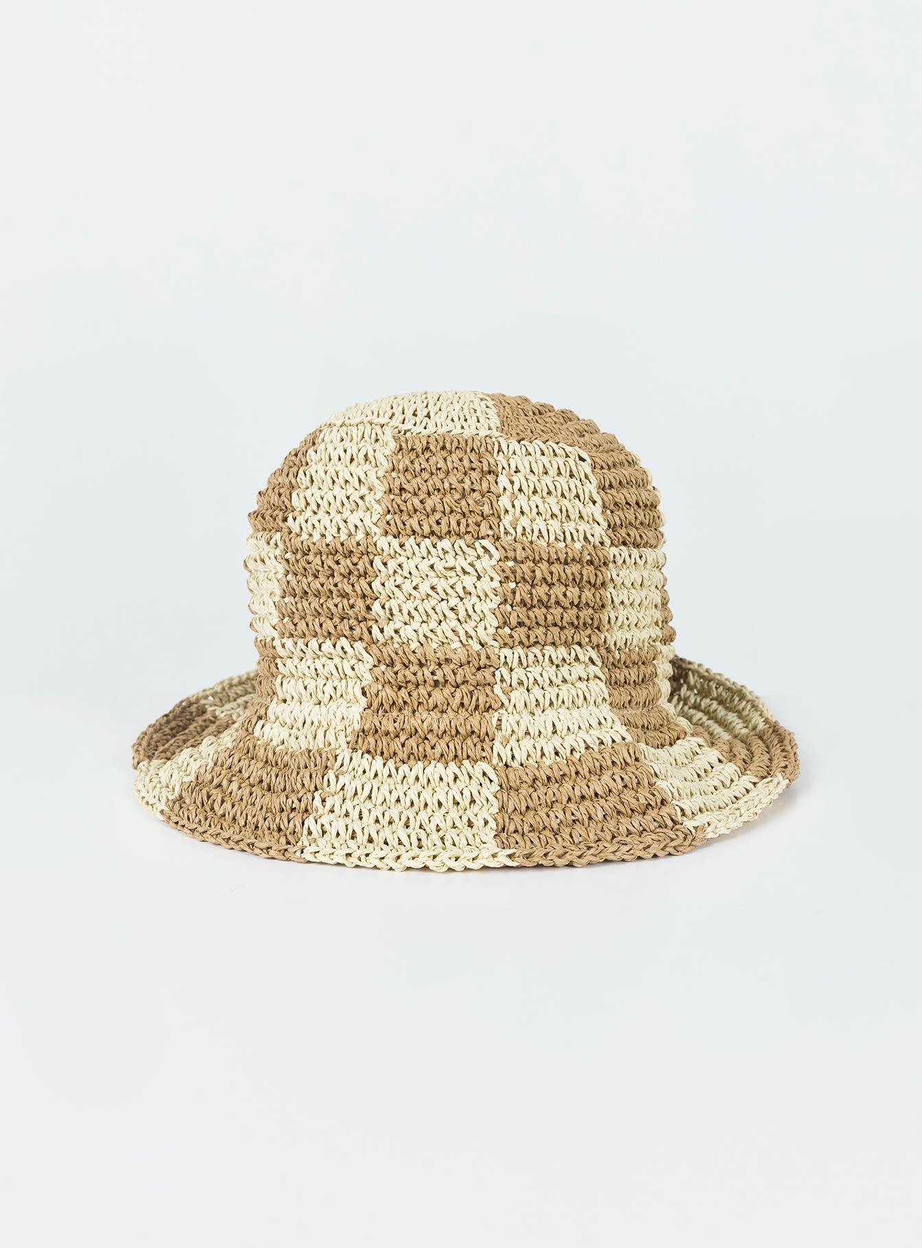 Lyndon Bucket Hat Beige Check Product Image