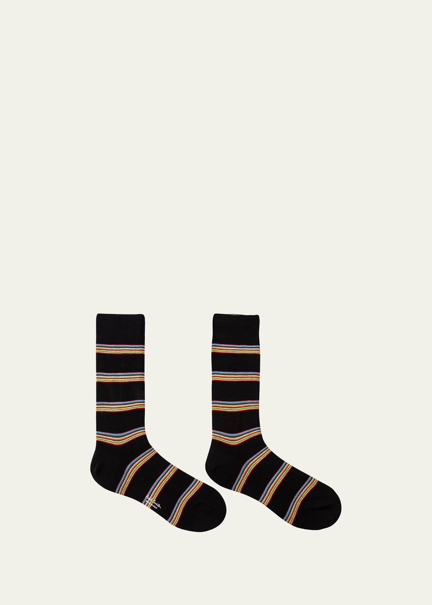 Mens Multiblock Striped Socks Product Image