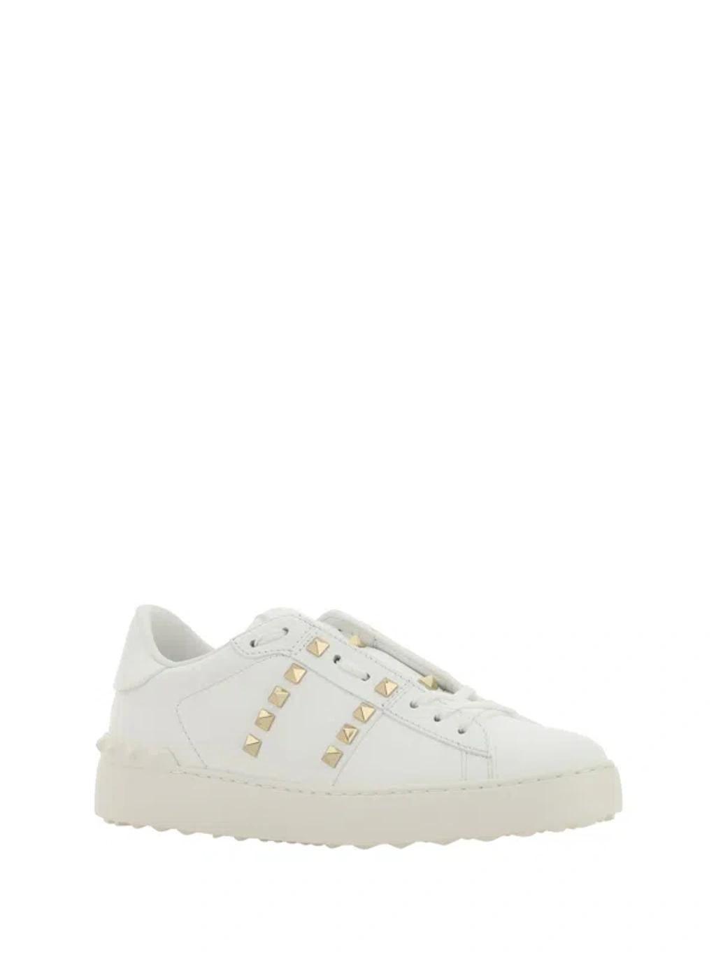 VALENTINO GARAVANI Rockstud Untitled White Leather Sneakers Product Image