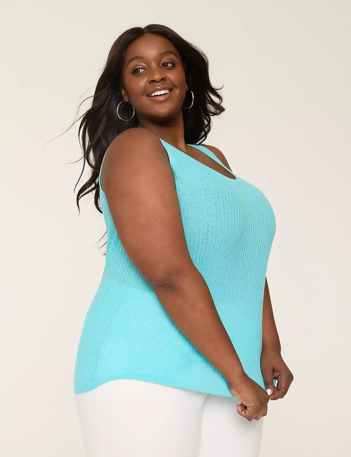 Linen-Blend Sweater Rib Tank Product Image