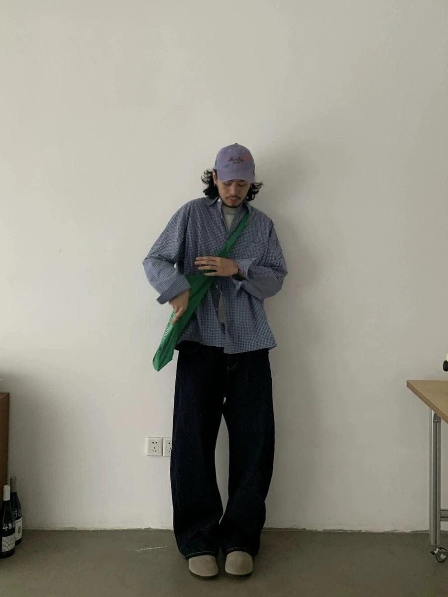 RT No. 18840 PLAID BUTTON-UP SHIRT Product Image