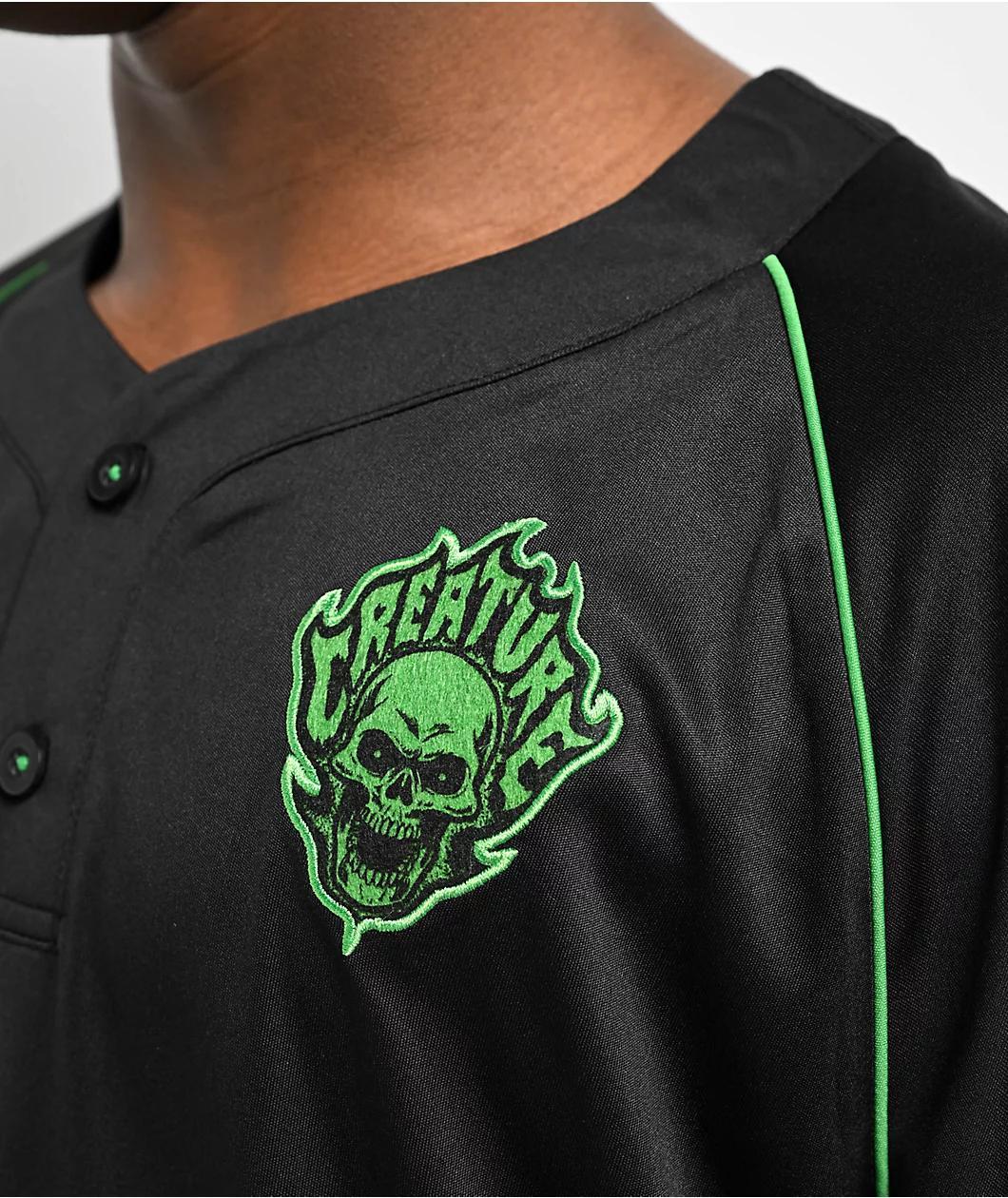 Creature Fiend Black Baseball Jersey Product Image