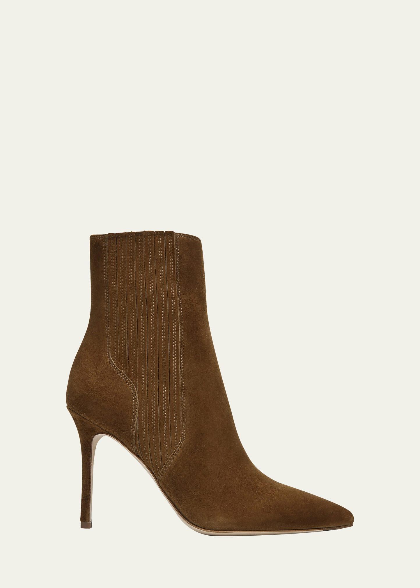 Lisa Suede Stiletto Ankle Booties Product Image