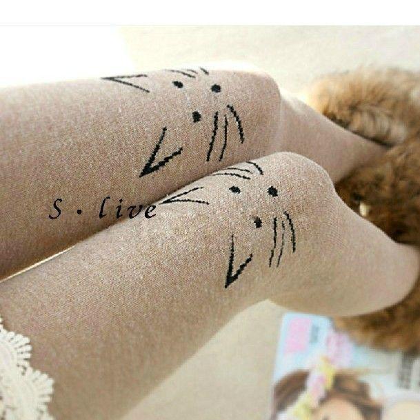 Cat Print Tights Product Image