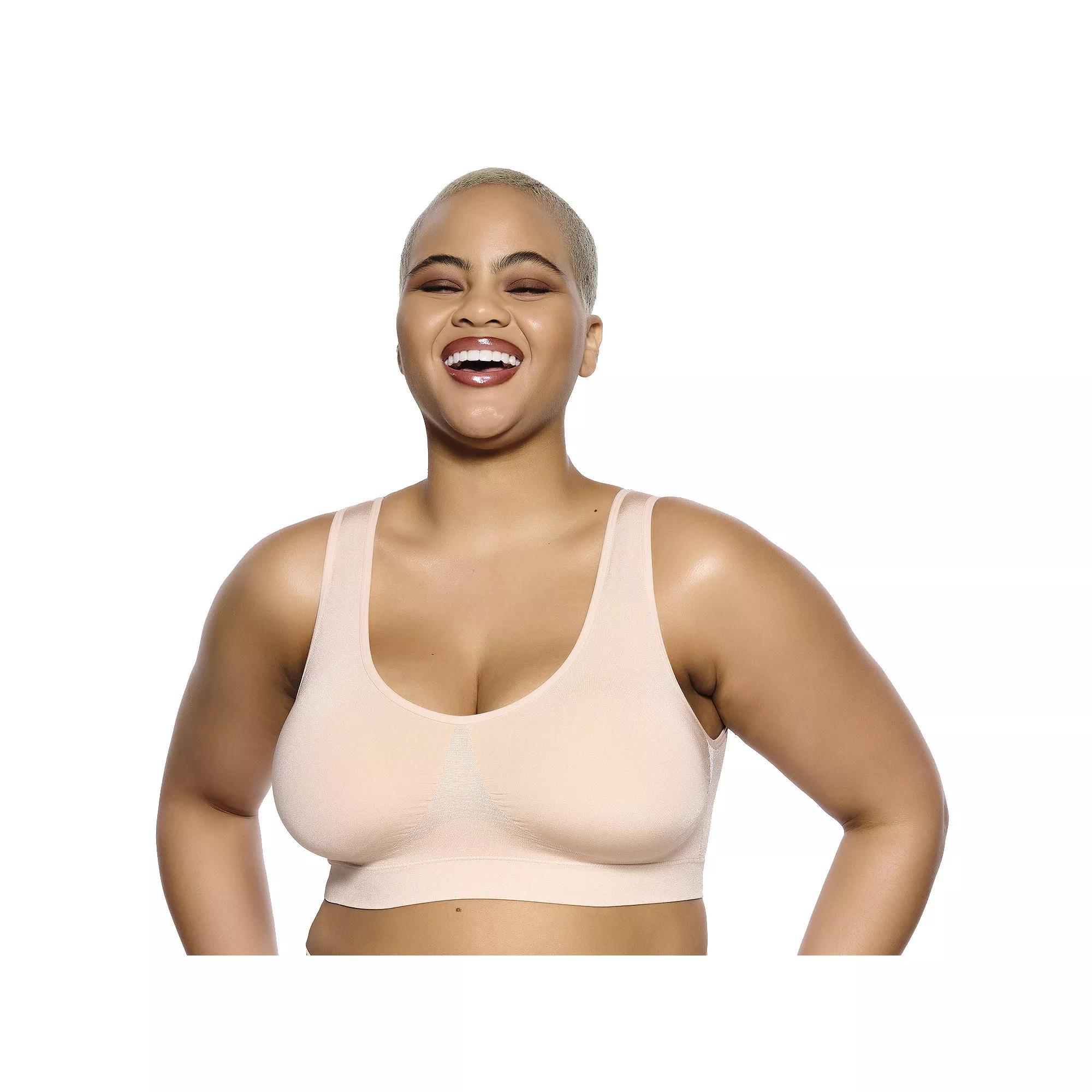 Paramour by Felina Body Smooth Wireless Seamless Bralette 265128, Women's, Size: Medium, Cameo Pink Product Image