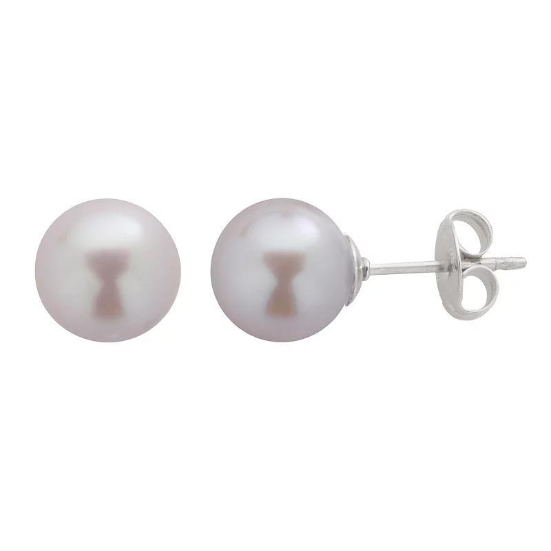 PearLustre by Imperial Dyed Freshwater Cultured Pearl Sterling Silver Stud Earrings, Womens, Light Purple Product Image