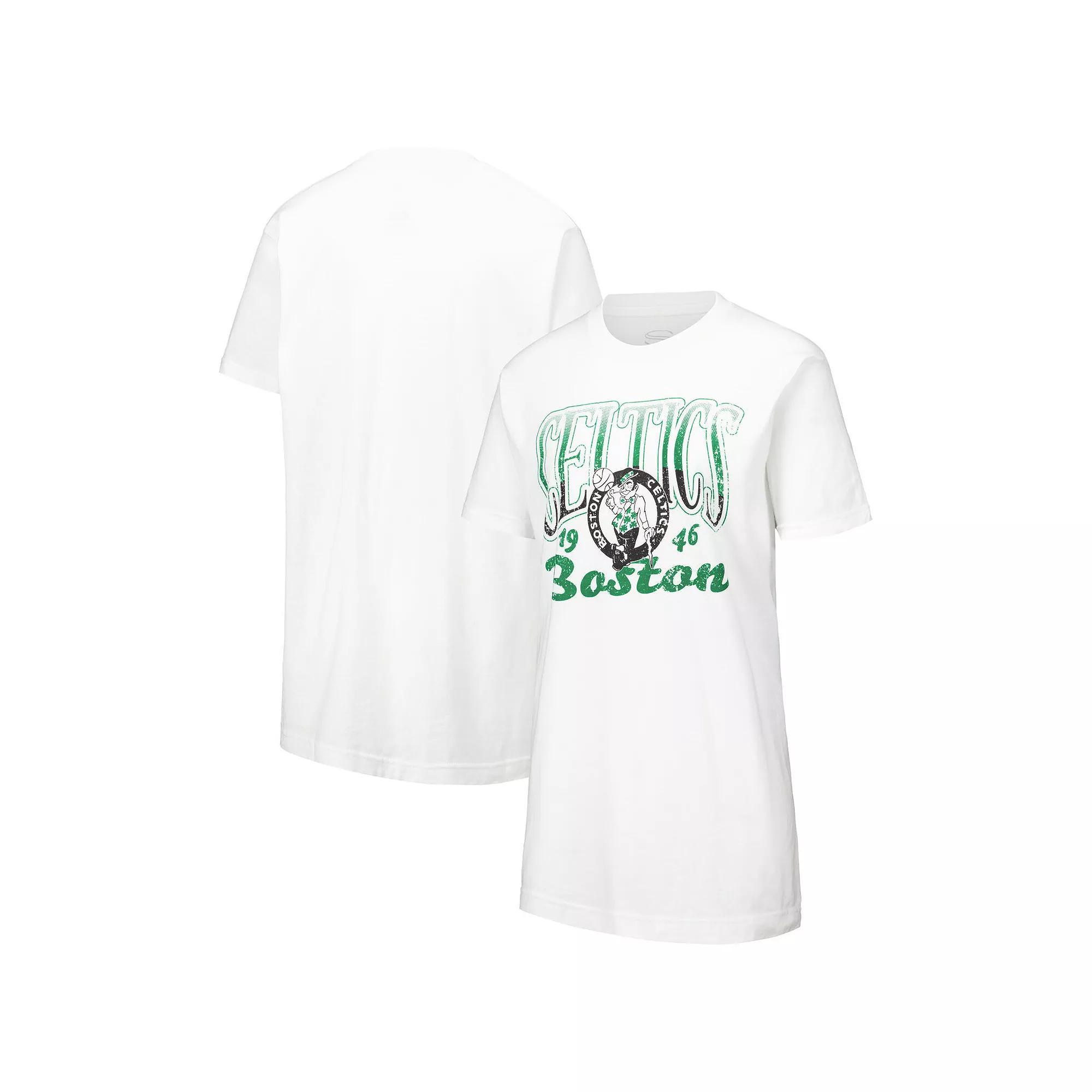 Women's Stadium Essentials White Boston Celtics Sky High T-Shirt, Size: Small Product Image