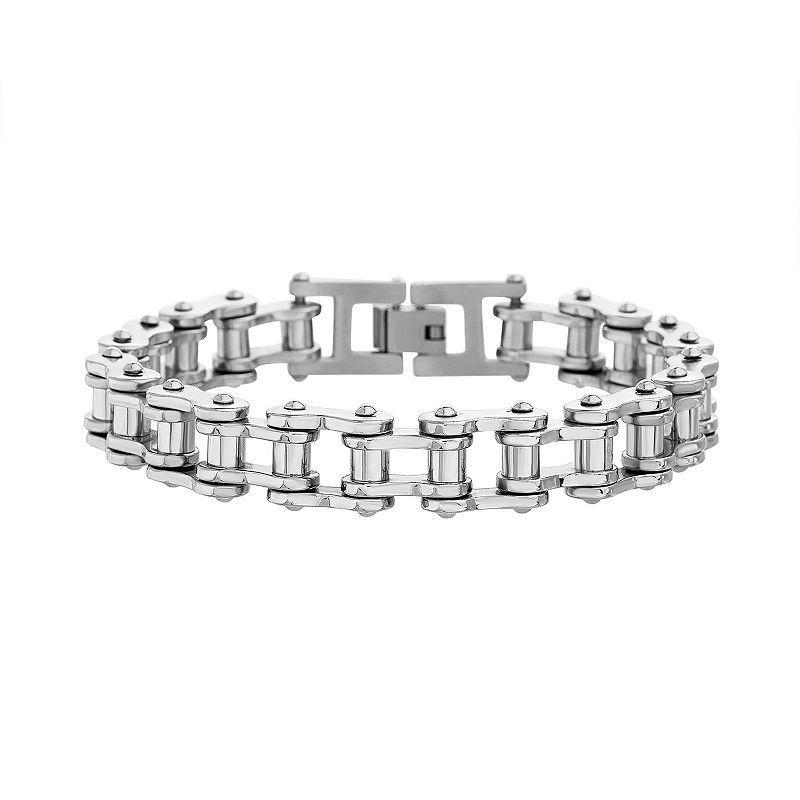 1913 Mens Stainless Steel Bicycle Chain Bracelet Product Image