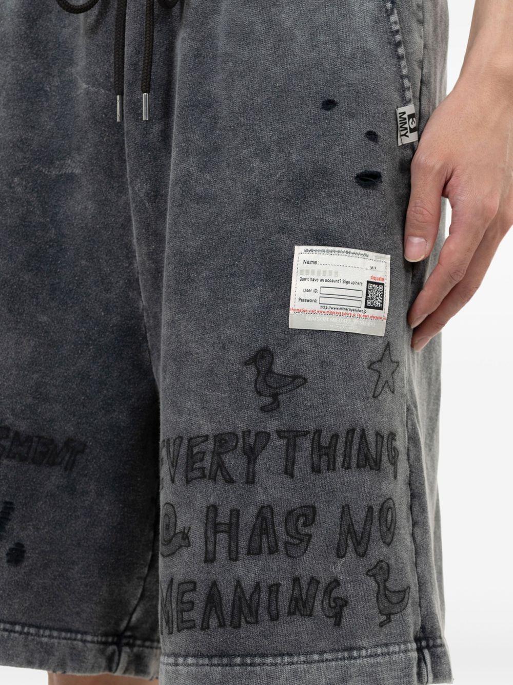 bleached-effect shorts Product Image