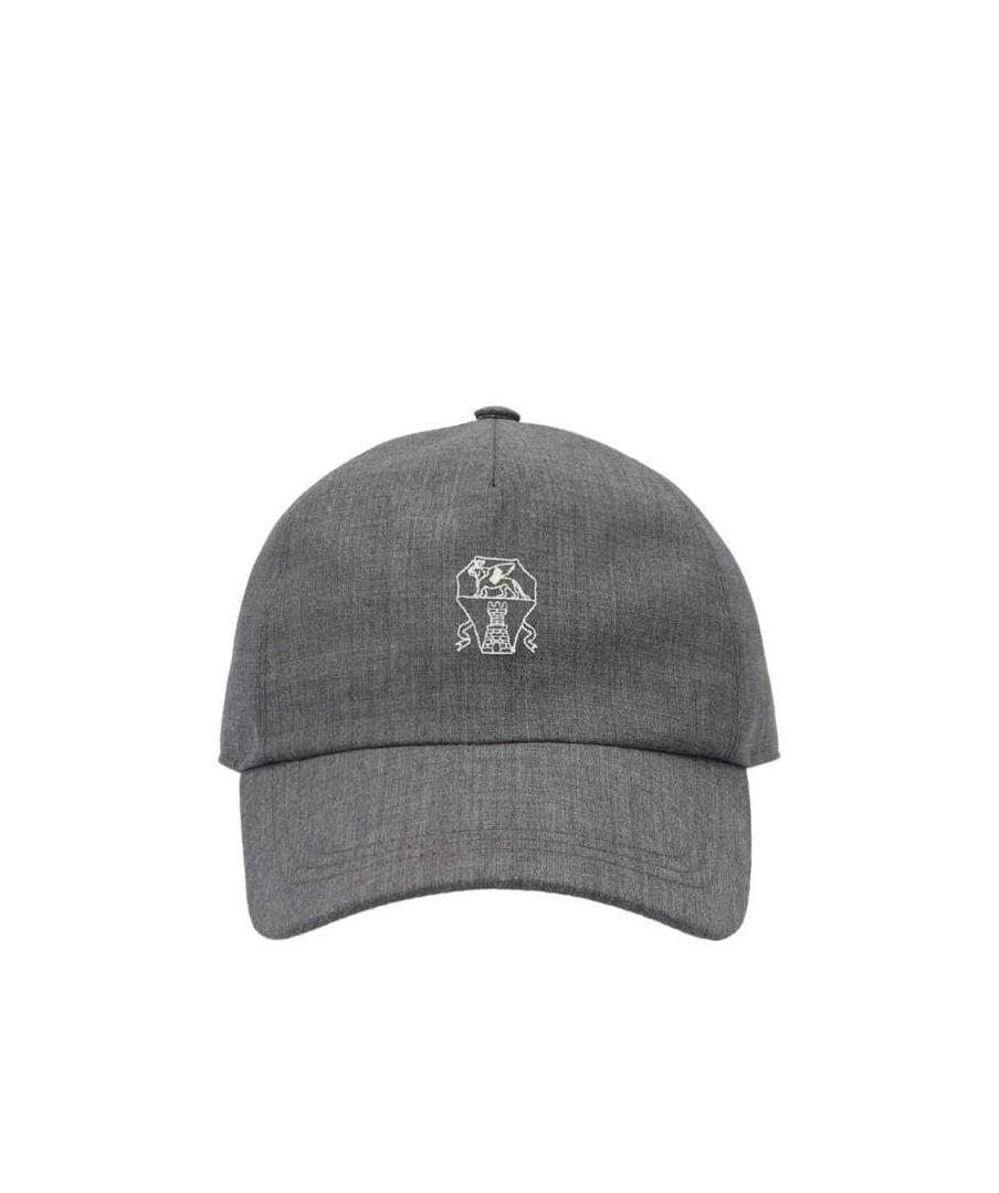 BRUNELLO CUCINELLI Logo-print Baseball Cap In Gray Product Image