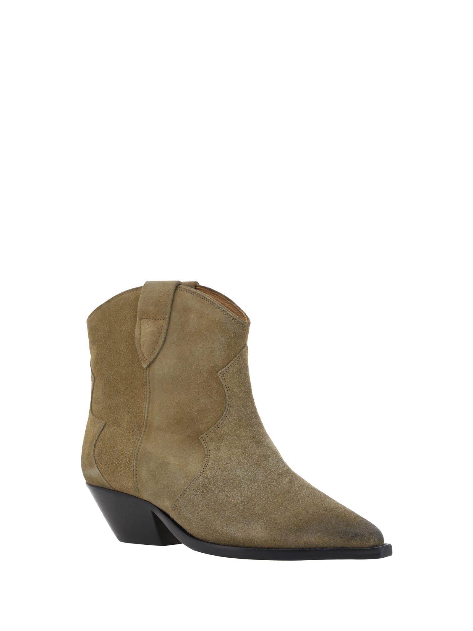 Dewina Suede Ankle Boots In Taupe Product Image